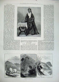 Original Old Antique Print 1883 Madagascar Ranavalona Queen Ambatomanga Angavo