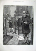 Original Old Antique Print 1883 Fine Art School Fellow Weekes House Men 19th