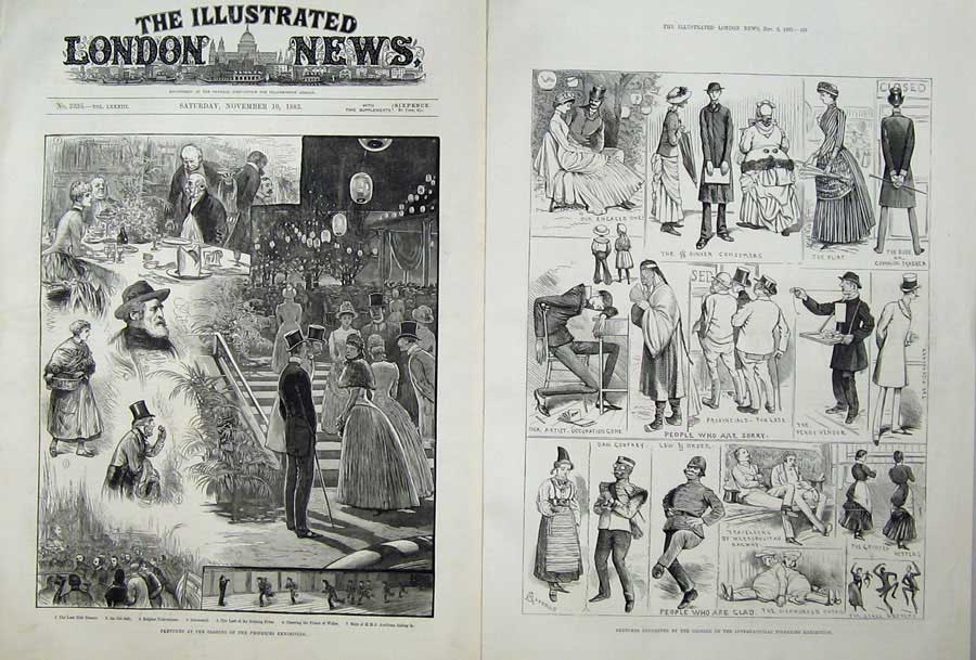 Old Antique Print Fisheries Exhibition 1883 Belgian Fisherwoman People 19th