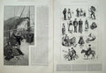 Old Antique Print Holiday Ship 1883 Swiss Folk Zermatt Andermatt People 19th