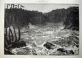 Old Antique Print 1883 Captain Webb Whirlpool Rapids Niagara America Art 19th