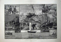 Antique Old Print 1883 Fishing Industries Spratting Fish Net Boat Sea Art 19th