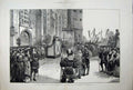 Old Antique Print 1883 Luther Germany Schloss-Kirche Wittenberg Men War 19th