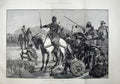 Old Antique Print War Soudan 1883 Parley Road Horse Warriors Woodville 19th