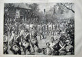 Old Antique Print 1883 War New York American Troops Army Uniforms Band 19th