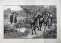 Old Antique Print Acrobats 1183 Fine Art People Music Drum Country Art