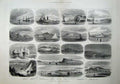 Antique Old Print 1883 Table Mountain Quebec Toronto Giants Causeway Ship 19th