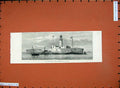 Original Old Antique Print 1883 View New Lighthouse Brothers Rocks Red Sea Boat