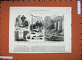 Old Antique Print 1883 Rocket Factory Explosion Woolwich Arsenal Armoury 19th