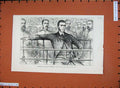 Original Old Antique Print 1883 O'Donnell Murderer James Carey Bow Police Court