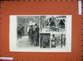 Original Old Antique Print 1883 Clock Bells Royal Courts Justice Men Hammers