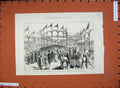 Original Old Antique Print 1883 Fair Esplanade Bombay Duke Duchess Connaught