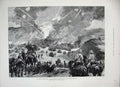 Original Old Antique Print War Soudan 1884 Cavlary Osman Digna'S Encampment Art