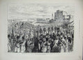 Old Antique Print War Soudan 1884 Holy Sheikh Syud Osman Baker Pasha Army 19th