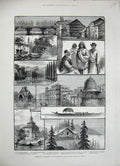 Old Antique Print 1884 Cashmere Viceroy India Srinagar Ladak Jhelum River 19th