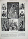 Antique Old Print 1884 Royal Albert Hall Shakspearean Winter Tale Theatre 19th