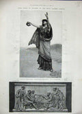 Old Antique Print 1884 Royal Academy Schools Sculpture Architecture Art 19th