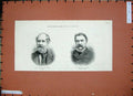 Original Old Antique Print 1884 Byron Dramatic Author Charles Read Novelist Men