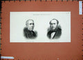 Original Old Antique Print 1884 Sir Michael Costa Mr Bass Men Portrait 19th