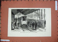 Original Old Antique Print 1884 Egyptian Gendarmes Railway Station Suez Souakim