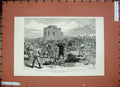 Original Old Antique Print 1884 War Soudan Camp Prisoners Souakim Siers Men