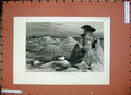 Original Old Antique Print Fine Art 1884 Bad Lands Little Missouri Mountains