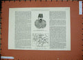 Original Old Antique Print General Baker Pasha Soudan 1884 Plan District Tokar