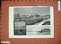 Old Antique Print Upper Egypt 1884 Doura Field River Nile Edfou Fine Art 19th