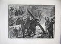 Old Antique Print 1884 Presidential Canvass America Pole-Raising People 19th
