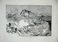 Old Antique Print 1884 View Works Panama Canal Corrosita Hill Mountains 19th