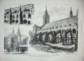 Old Antique Print 1884 Westminster Hall Building Architecture Restoration 19th