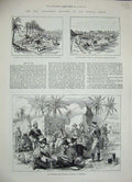 Antique Old Print 1884 War Nile Manitoba Railway Bab-El-Kebir Assouan Men 19th