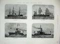 Old Antique Print 1884 British Navy Ships Monarch Glatton Comus Sultan 19th