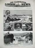 Old Antique Print 1884 River Nile War Piggot Bridge Harbour Assouan Isle 19th