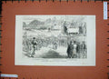 Old Antique Print 1884 River Bed Twickenham Bowling Club Thames Cricket 19th