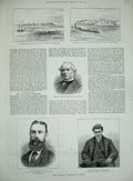 Old Antique Print 1885 Gwyn Jaffreys Police Cole Cunningham Dynamite Men 19th