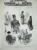 Original Old Antique Print 1885 Afghan War Russian Siers Cossack Tcherkessi