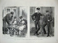 Original Old Antique Print 1885 Prince Albert Victor George Naval War Training