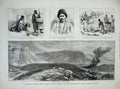 Original Old Antique Print 1885 Afghan War Zulfagar Heri-Rud Pheasant Meruchak