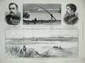 Original Old Antique Print 1885 War Soudan Khartoum Coveny Eyre Bivouac Desert