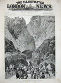 Original Old Antique Print 1885 Khartoum War Gakdul Wells Wounded Siers Horses