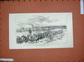 Original Old Antique Print 1885 Nile Expedition Army Guards Camel Corps Dongola