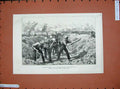 Old Antique Print Nile Expedition 1885 Royal Engineers Fort Korti War Men 19th