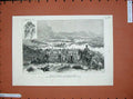 Original Old Antique Print War Soudan 1885 Battle Hasheen Army Men Cuningham