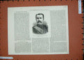 Original Old Antique Print 1885 Major Brophy Highlanders War Man Drowned Nile