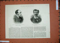 Old Antique Print 1885 Frederick Fargus Hugh Conway Alphonse Neuville Men 19th