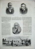 Old Antique Print 1886 Putney Bridge Justice Pearson Knox Brady Ireland 19th