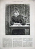 Original Old Antique Print 1886 Portrait Portrait Painter Henry Stevens 19th