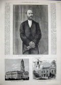 Old Antique Print 1886 Erskine Serjeant-At-Arms Durban Hunter Earls-Court 19th