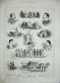 Old Antique Print 1886 Amusements Indian Hill Station Horses Tonga Nawab 19th